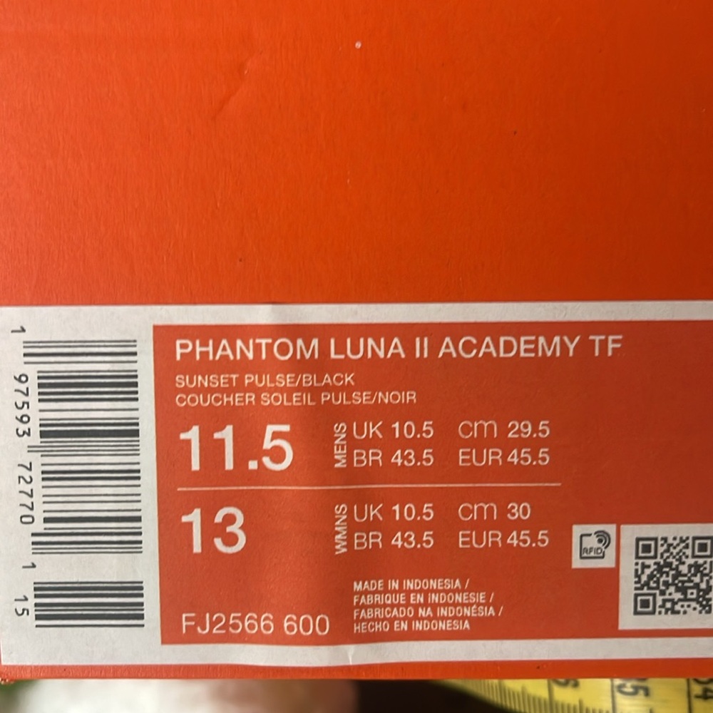 NIKE Phantom Luna II Academy Women's Soccer Cleats NEW Size 7.5,11.5 PINK - Picture 6 of 6